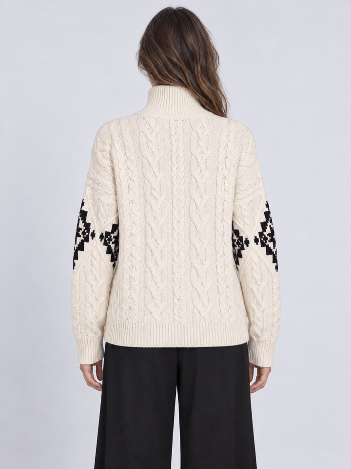 Maglia a Trecce con Rombi