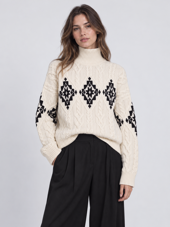 Maglia a Trecce con Rombi