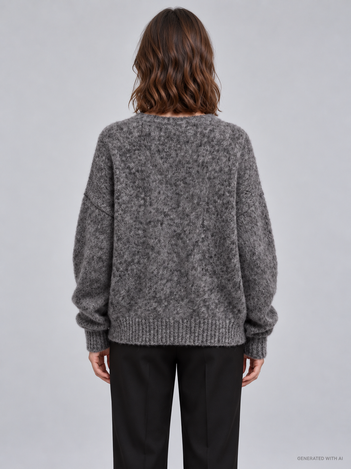Maglione oversize con scollo a V