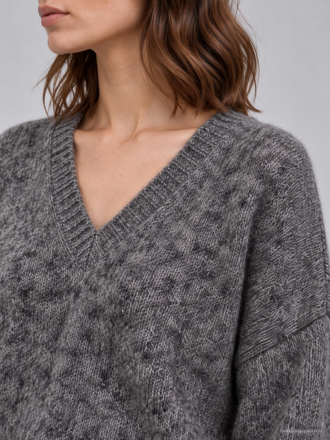 Maglione oversize con scollo a V
