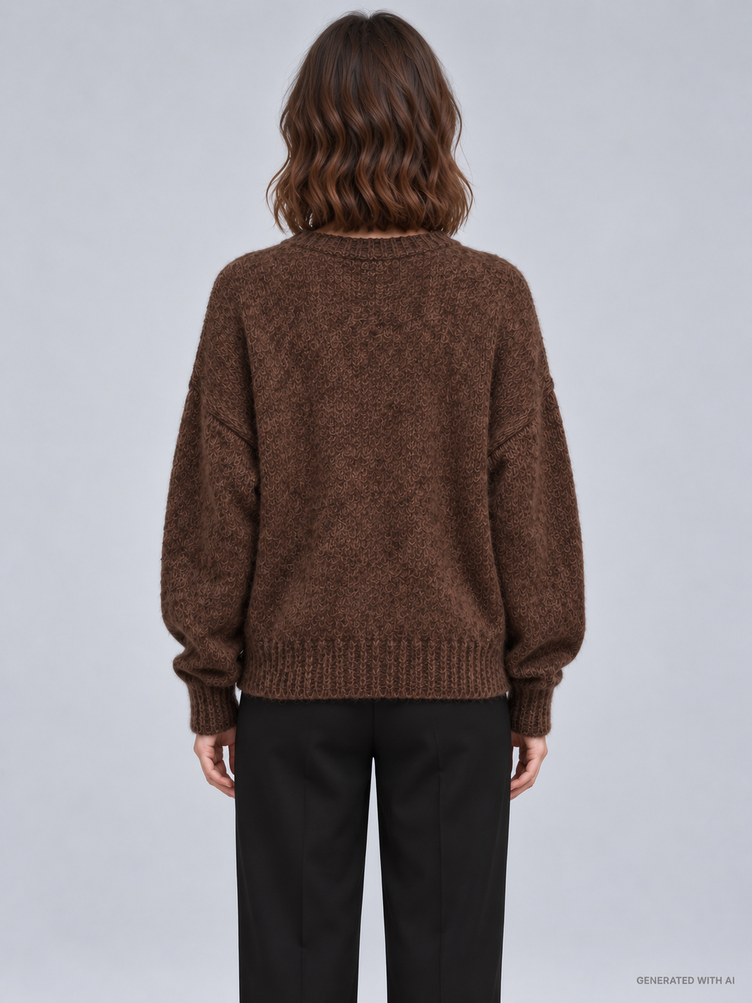 Maglione oversize con scollo a V