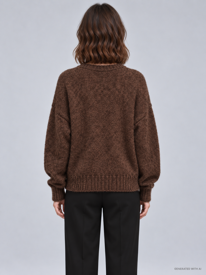 Maglione oversize con scollo a V