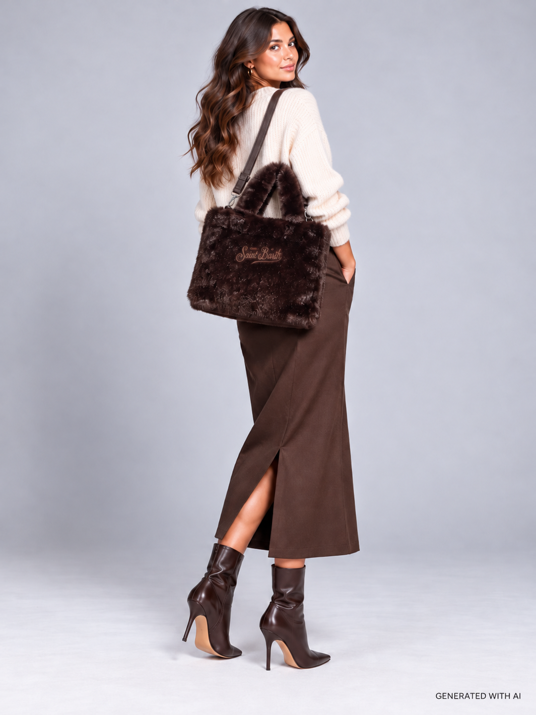 Borsa Saint Barth Colette Soft Fur