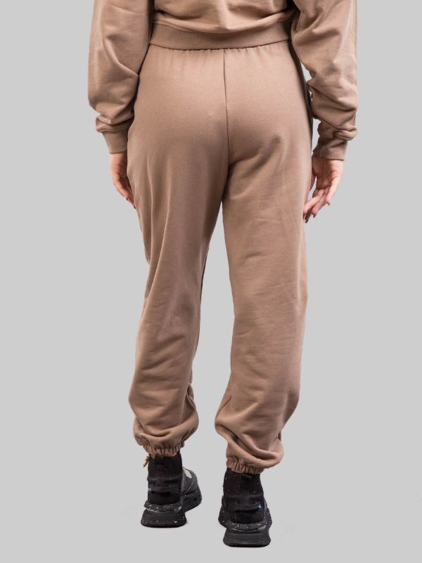 PANTALONI JOGGINGS IN FELPA TORTORA