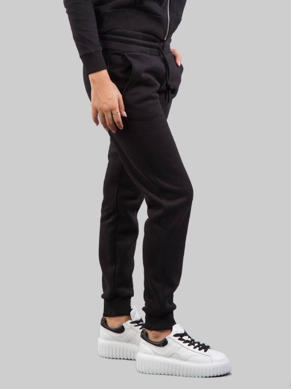 PANTALONI NERI IN COTONE INVERNALE CON LOGO COLMAR GLITTER