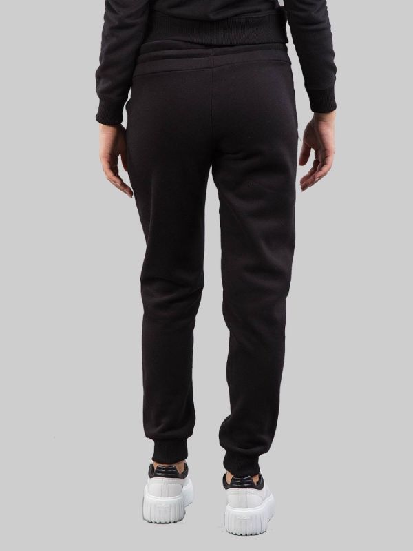 PANTALONI NERI IN COTONE INVERNALE CON LOGO COLMAR GLITTER