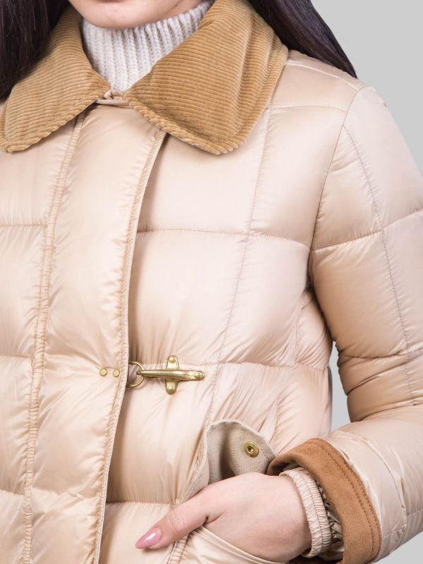 PIUMINO CORTO ARCHIVE BEIGE 3 GANCI