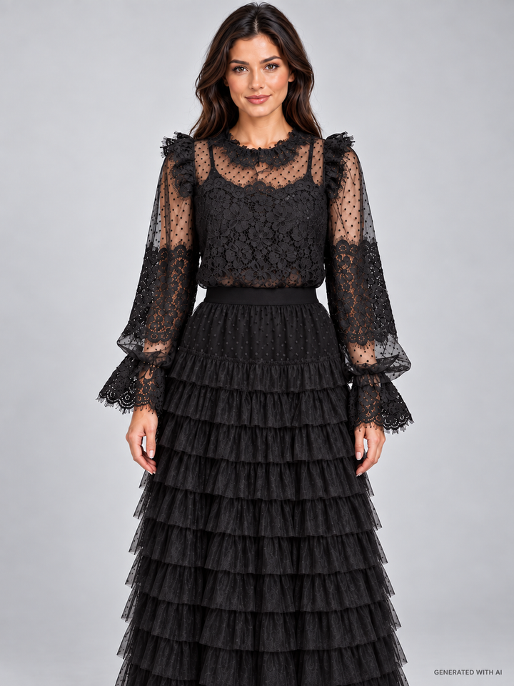Blusa in pizzo
