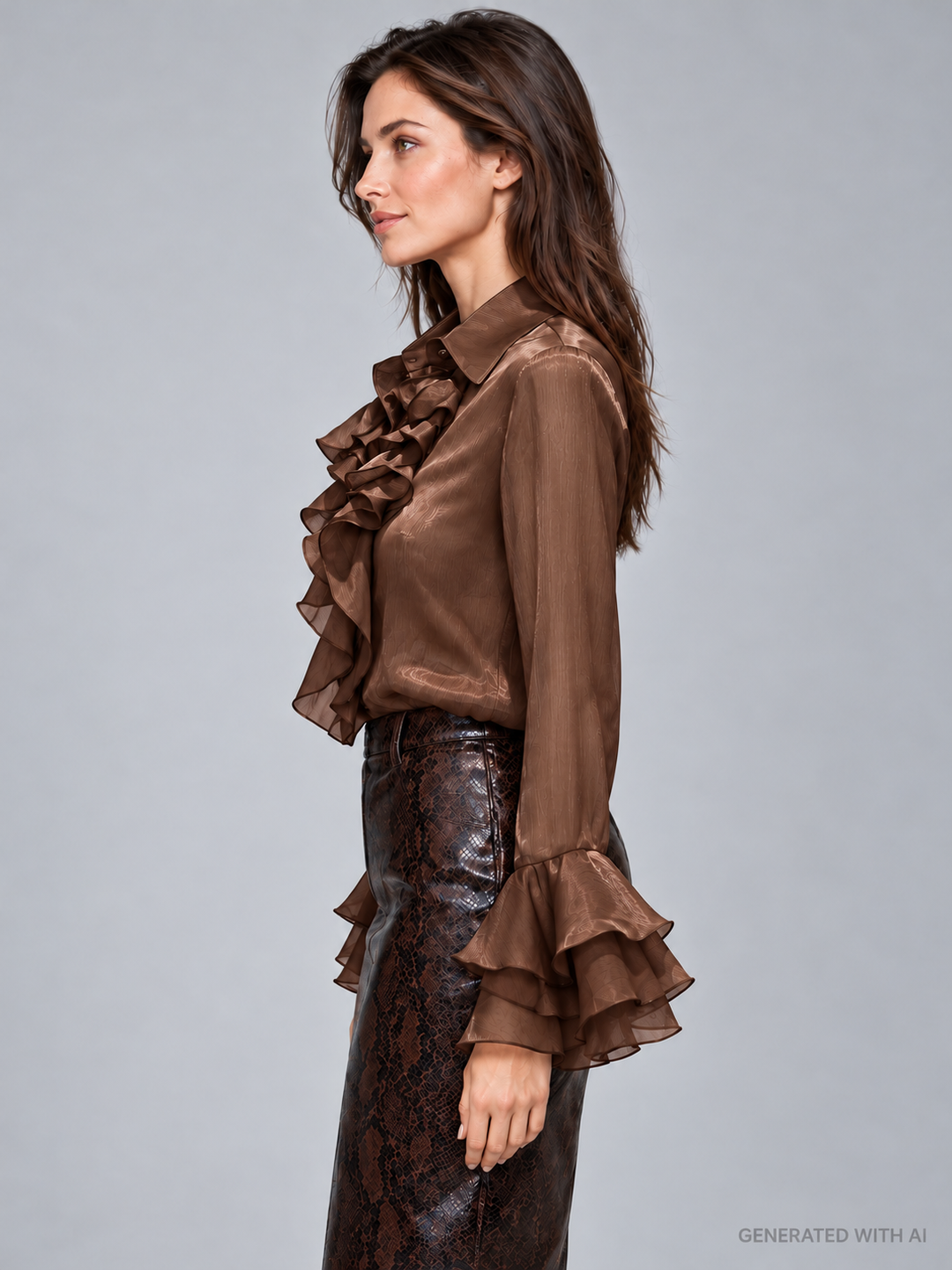 Camicia con rouches