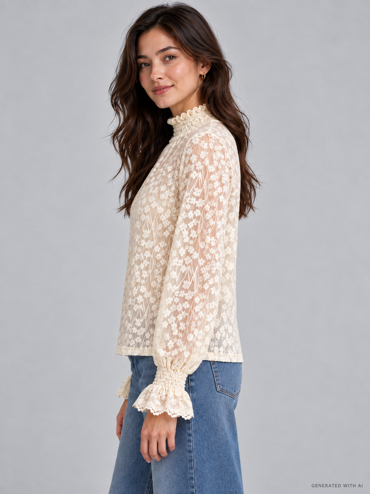 Tshirt in pizzo Tea