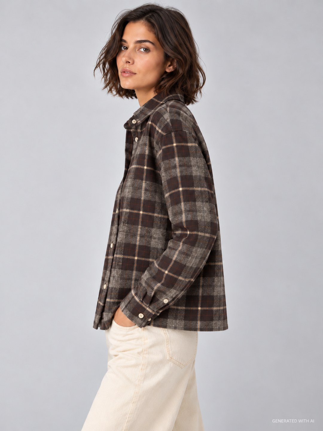 Camicia Gigy in flanella di cotone a quadri