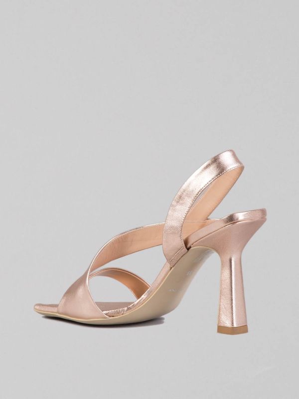 LAMINATED LEATHER SANDALS