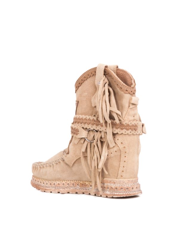 ARYA INDIAN BOOTS WITH ECRU FRINGES