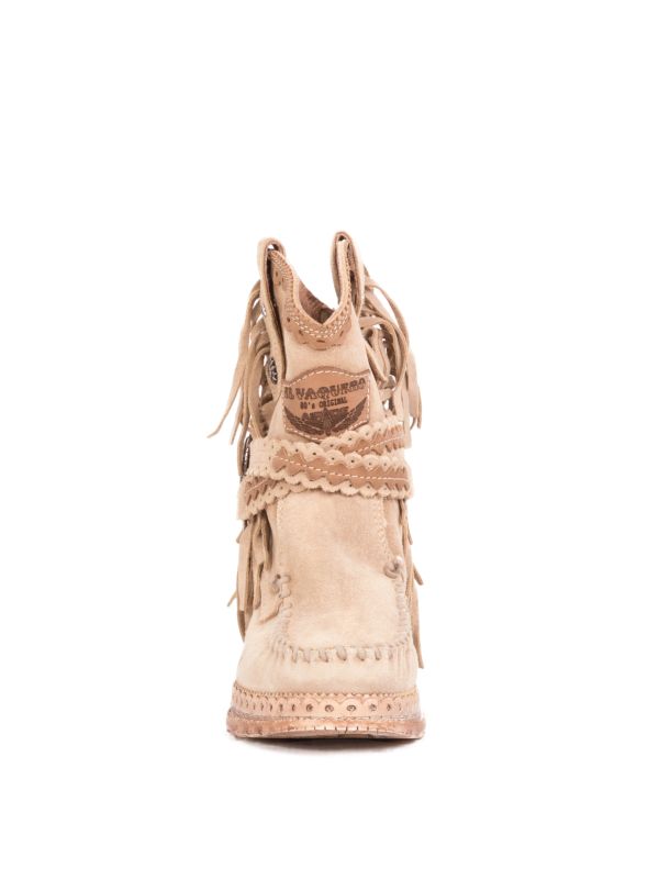 ARYA INDIAN BOOTS WITH ECRU FRINGES