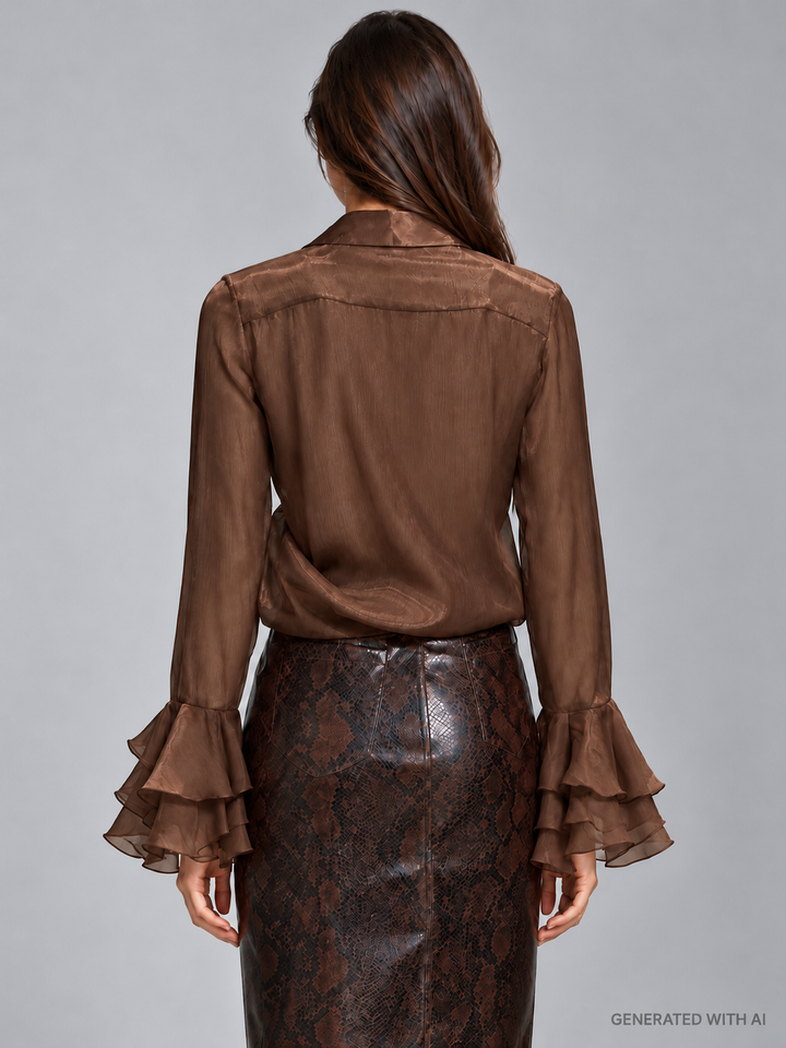 Camicia con rouches