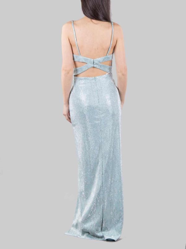 ABITO LUNGO A SIRENA REALIZZATO IN FULL STRASS