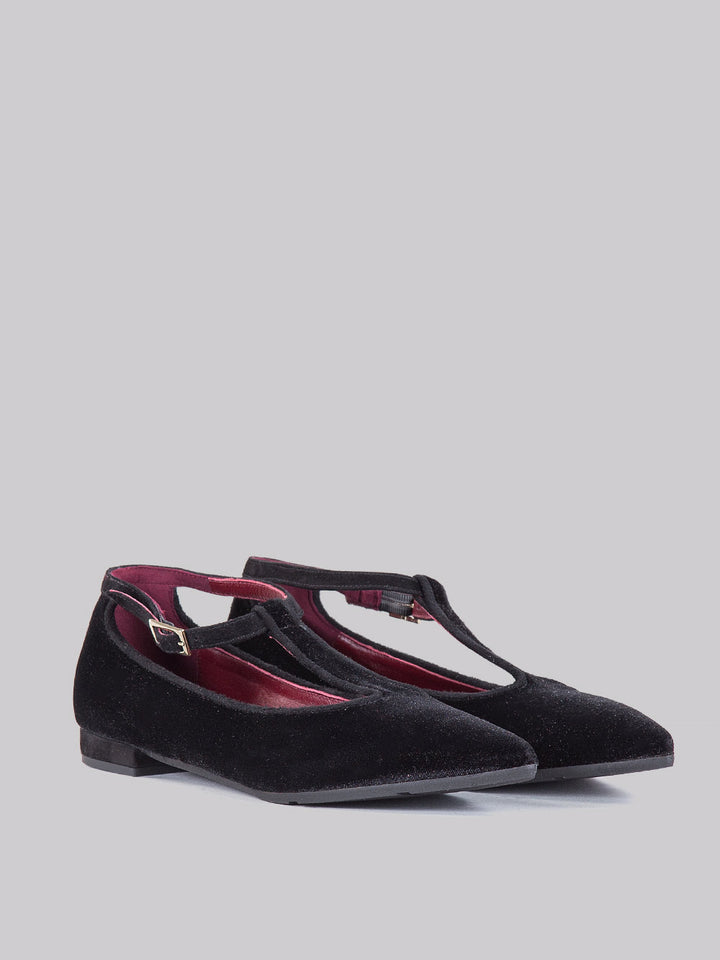 Velvet ballerinas