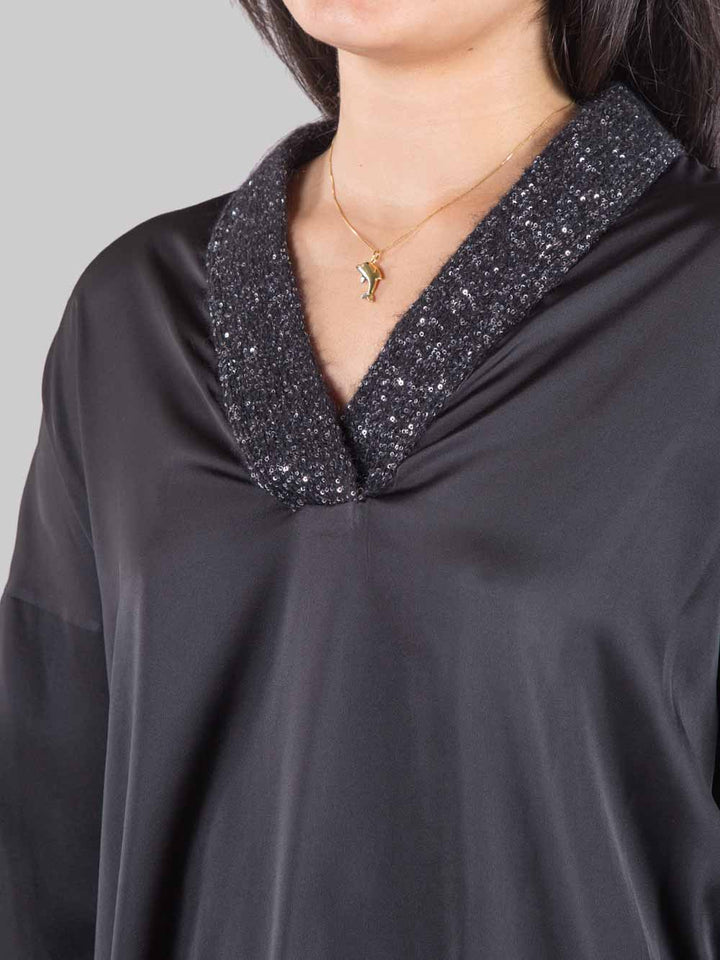 Blusa con inserti