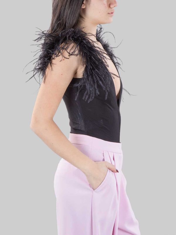BLACK BUTTAFUOCO BODY WITH FEATHERS
