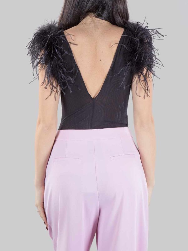 BLACK BUTTAFUOCO BODY WITH FEATHERS