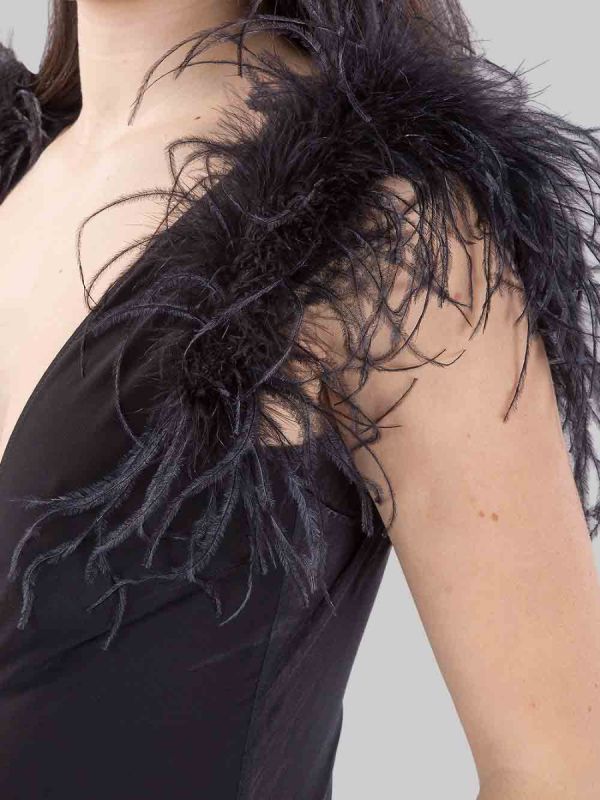 BLACK BUTTAFUOCO BODY WITH FEATHERS