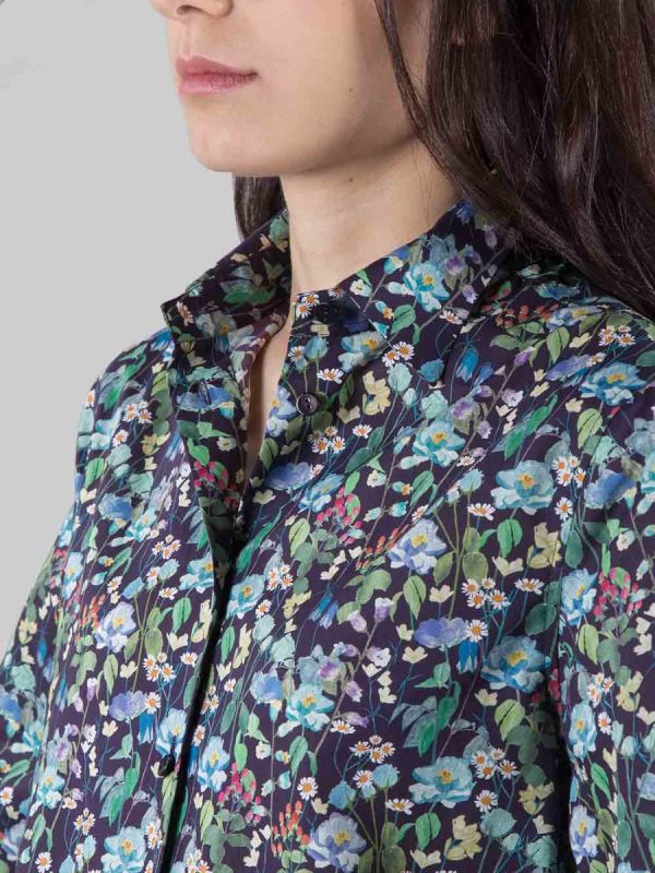 MARGOT SHIRT WITH WILD FLOWER PATTERN AND 3/4 SLEEVES