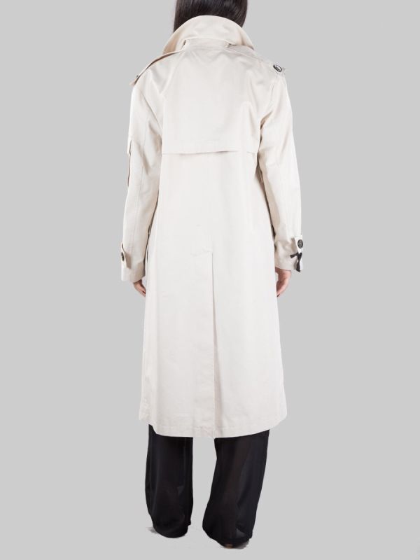 TITANO TRENCH COAT IN BEIGE TECHNICAL COTTON WITH BELT