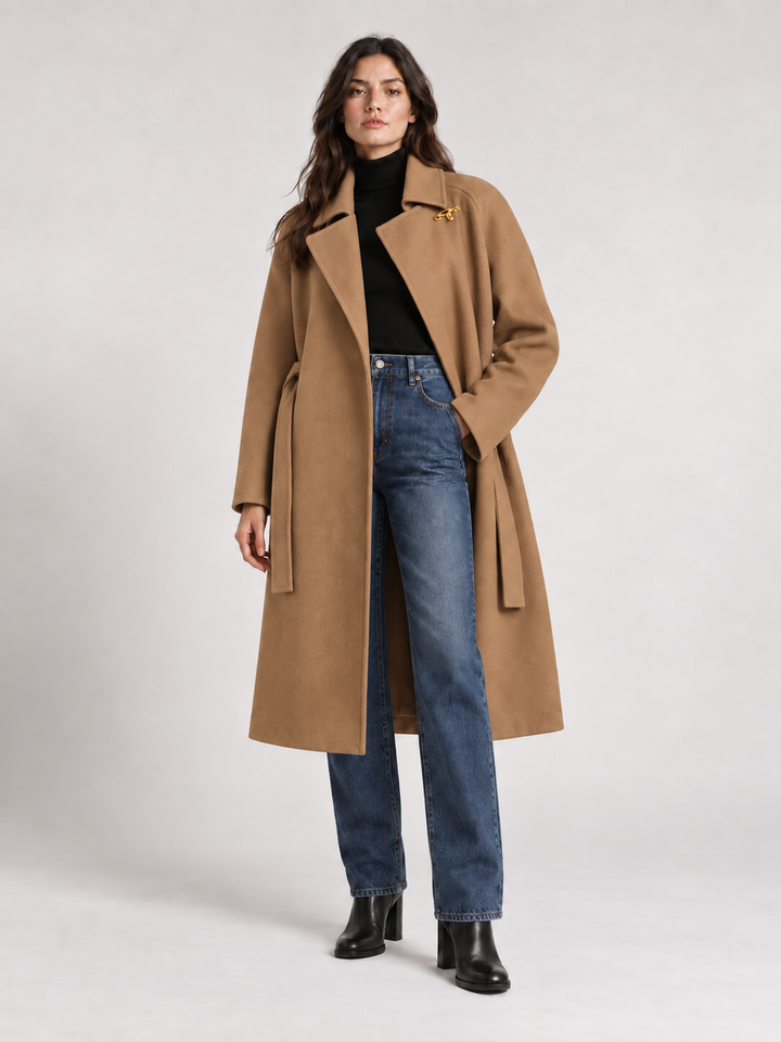 Cappotto lungo in lana e cashmere