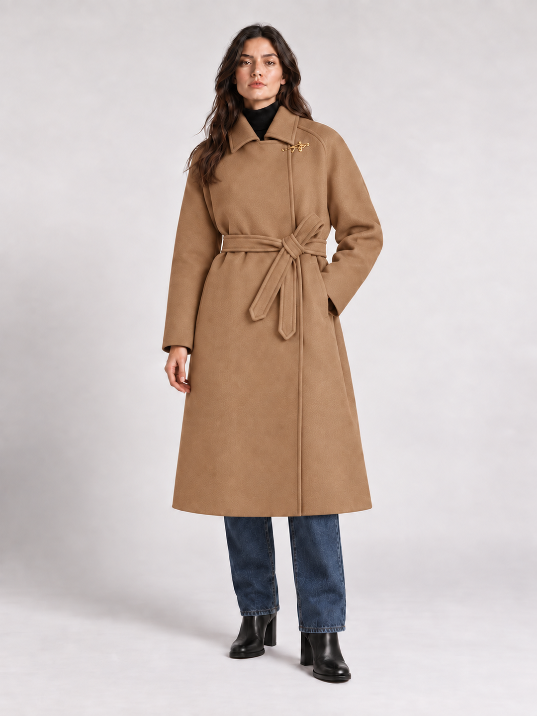 Cappotto lungo in lana e cashmere