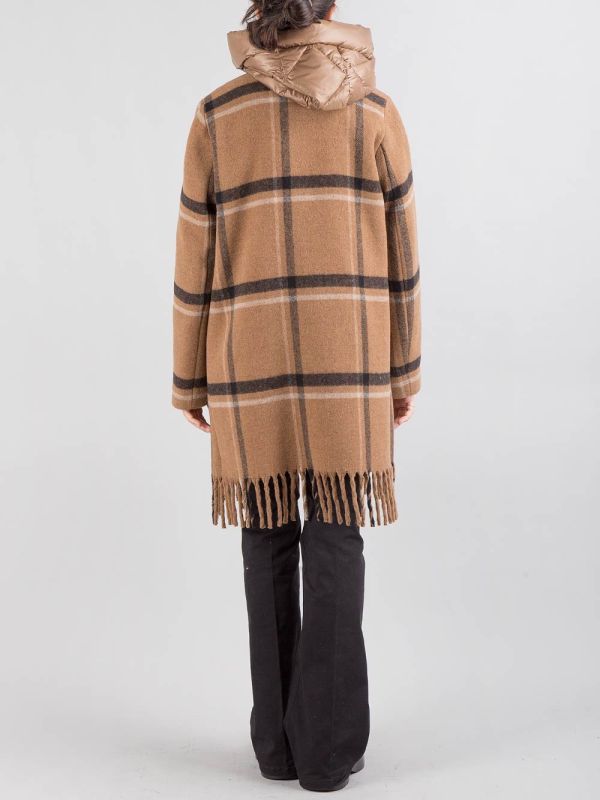 CAPPOTTO IN MISTO LANA CON INSERTI IN PIUMINO
