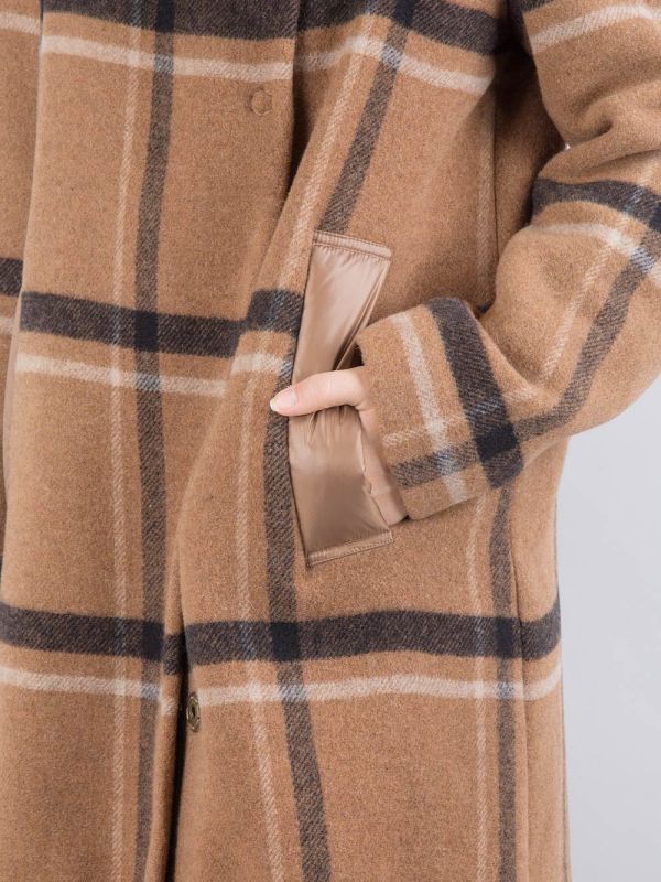 CAPPOTTO IN MISTO LANA CON INSERTI IN PIUMINO