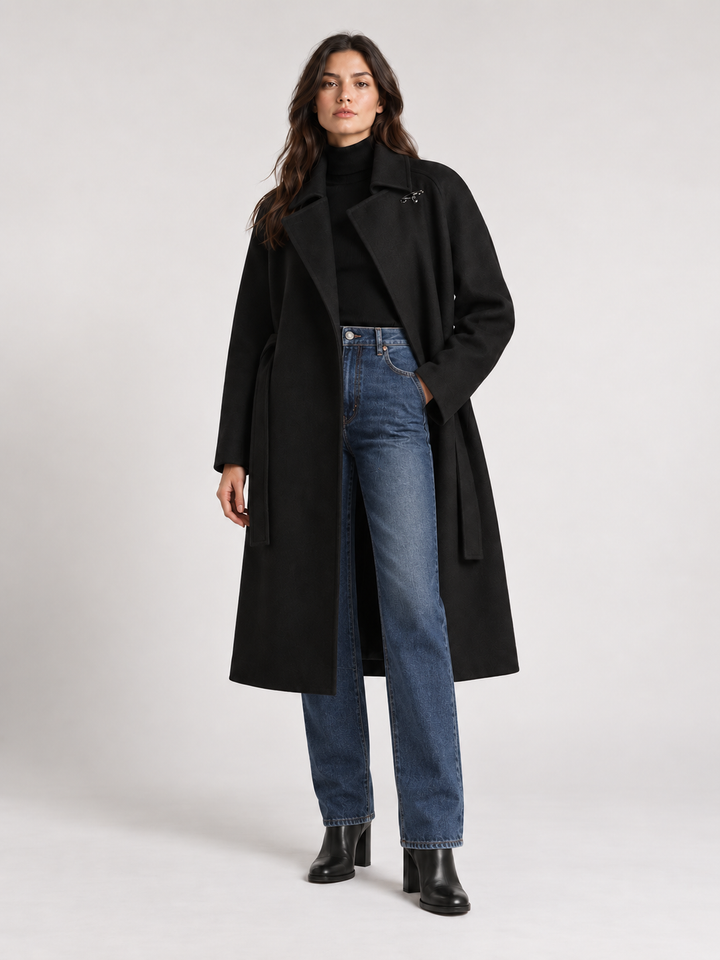 Cappotto lungo in lana e cashmere