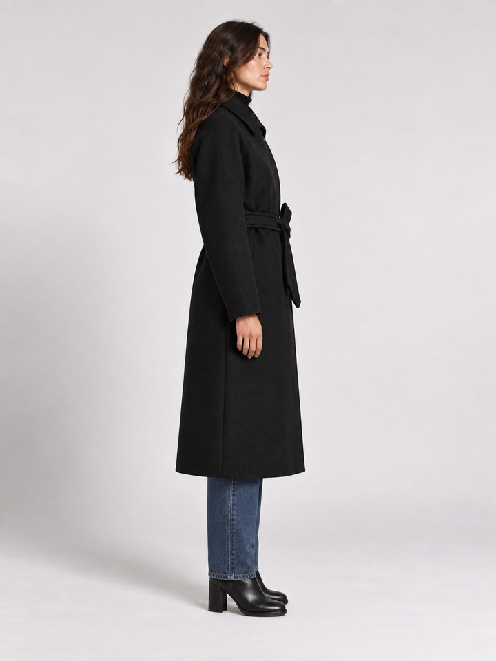 Cappotto lungo in lana e cashmere