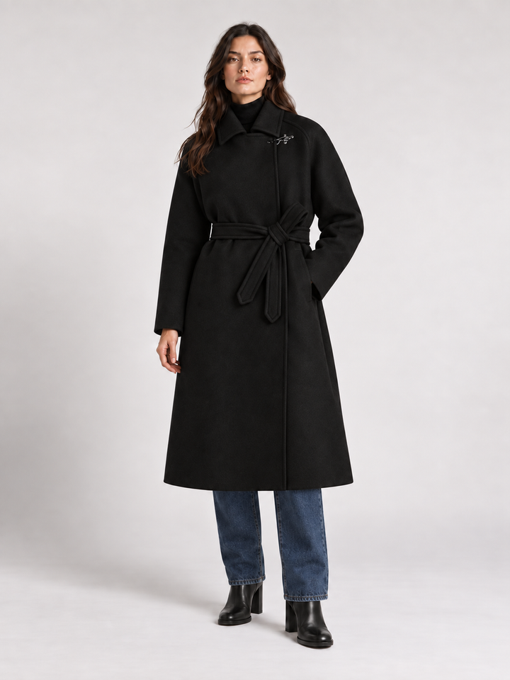 Cappotto lungo in lana e cashmere