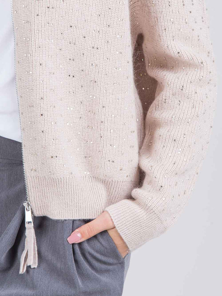 Cardigan con applicazioni