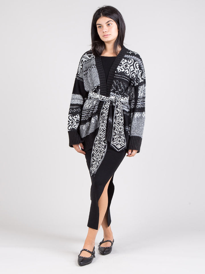 Cardigan con cintura