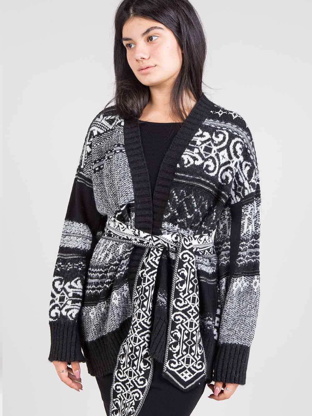 Cardigan con cintura