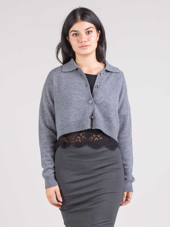 Cardigan con top