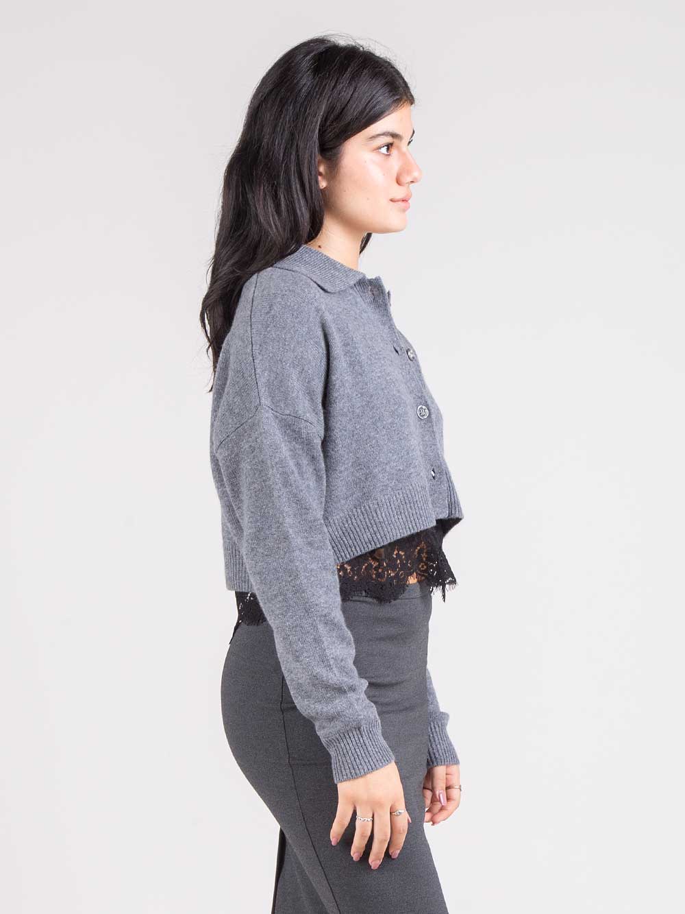 Cardigan con top