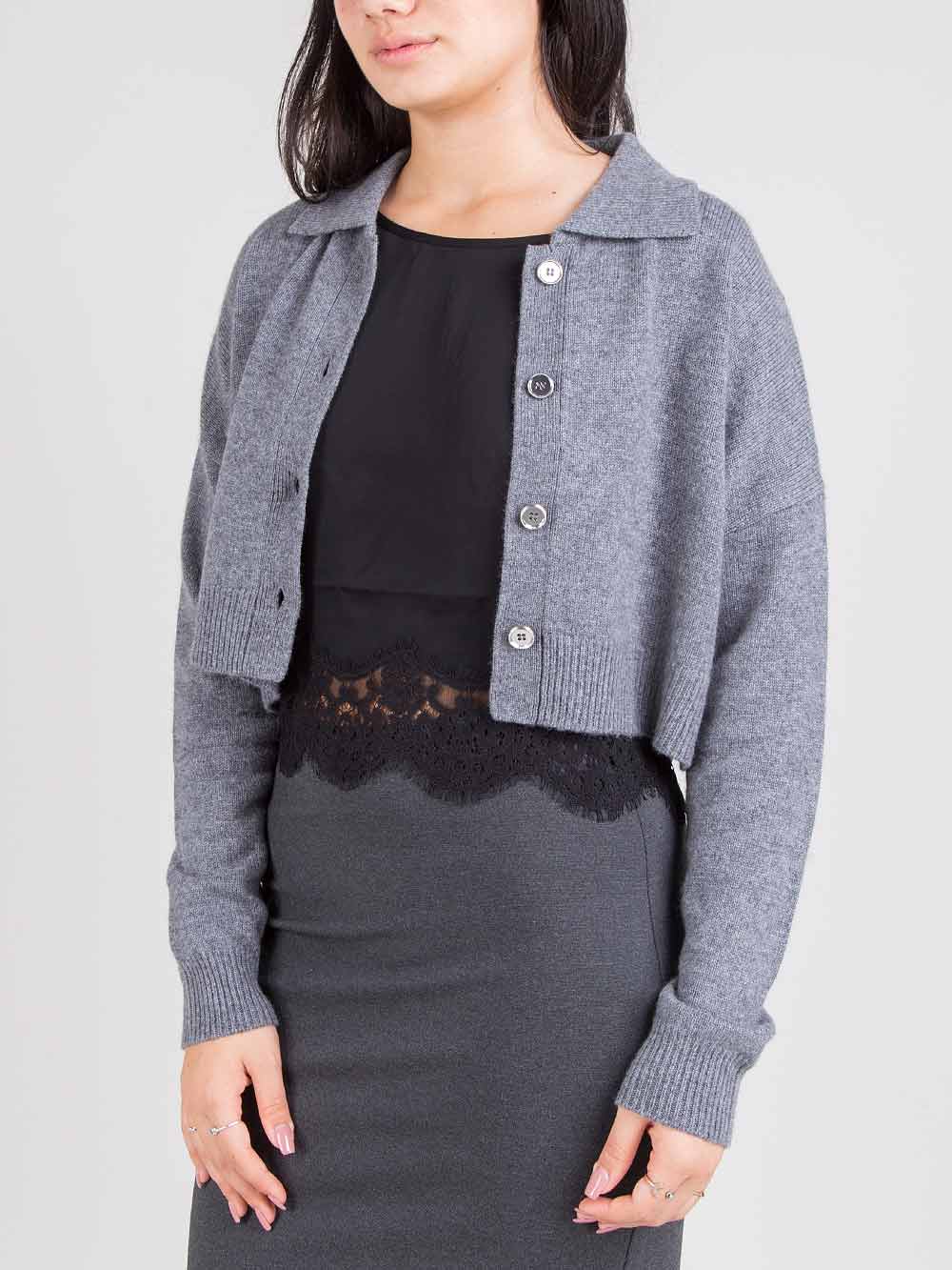 Cardigan con top