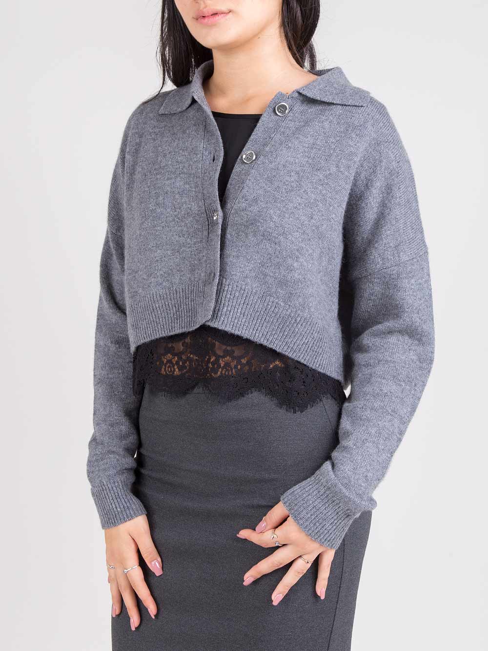 Cardigan con top