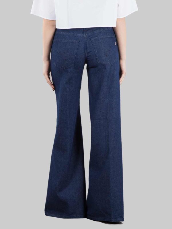 JEANS MARLEN IN COTONE ELASTICIZZATO WIDE LEG