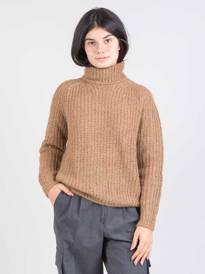 Micro sequin turtleneck