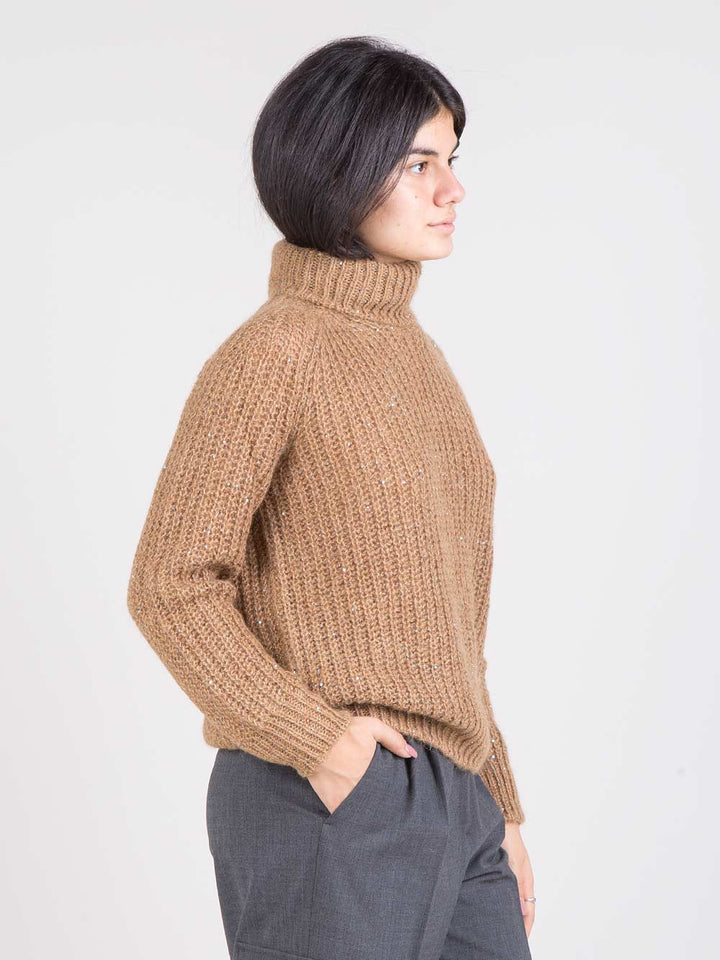 Micro sequin turtleneck