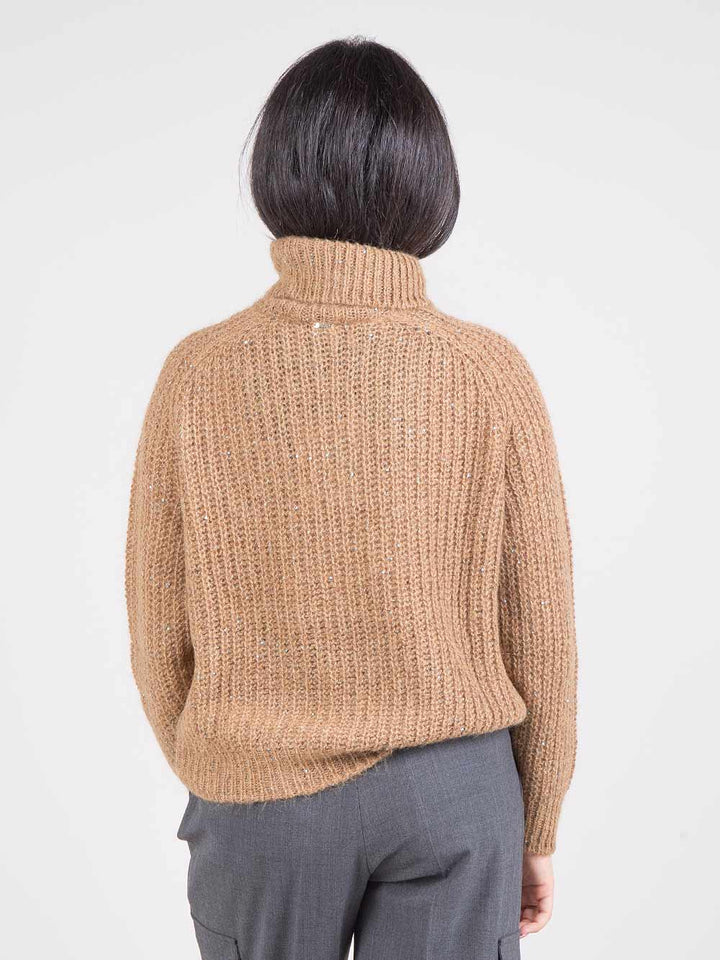 Micro sequin turtleneck