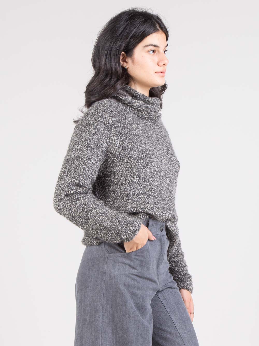 High neck sweater