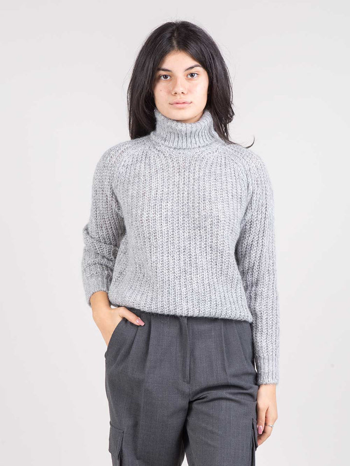 Micro sequin turtleneck