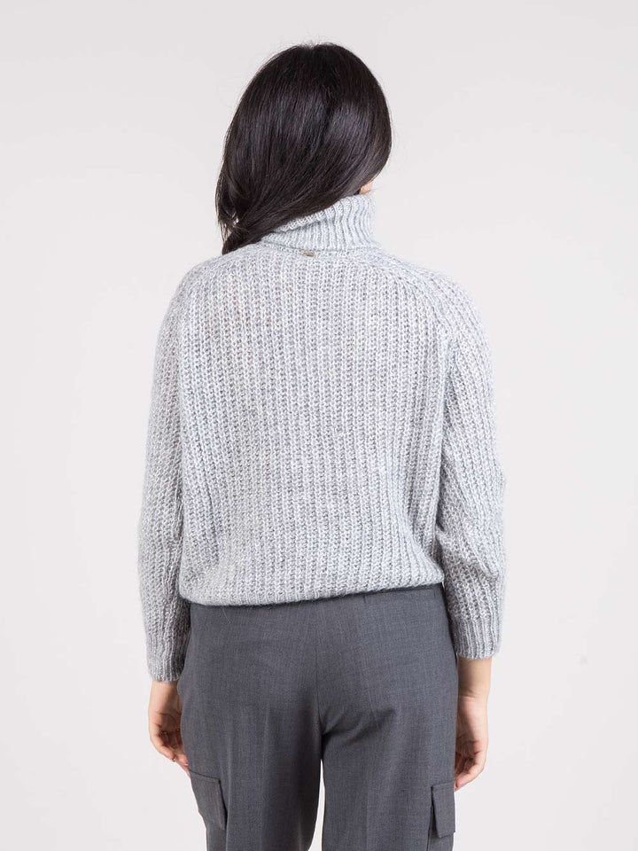 Micro sequin turtleneck