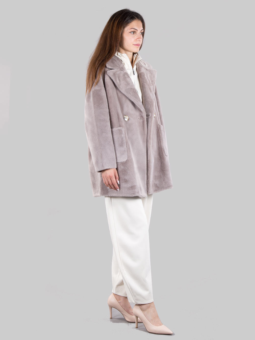 Faux fur coat