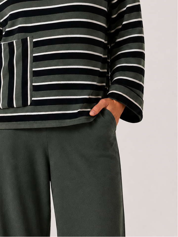 Pantaloni balloon verde scuro